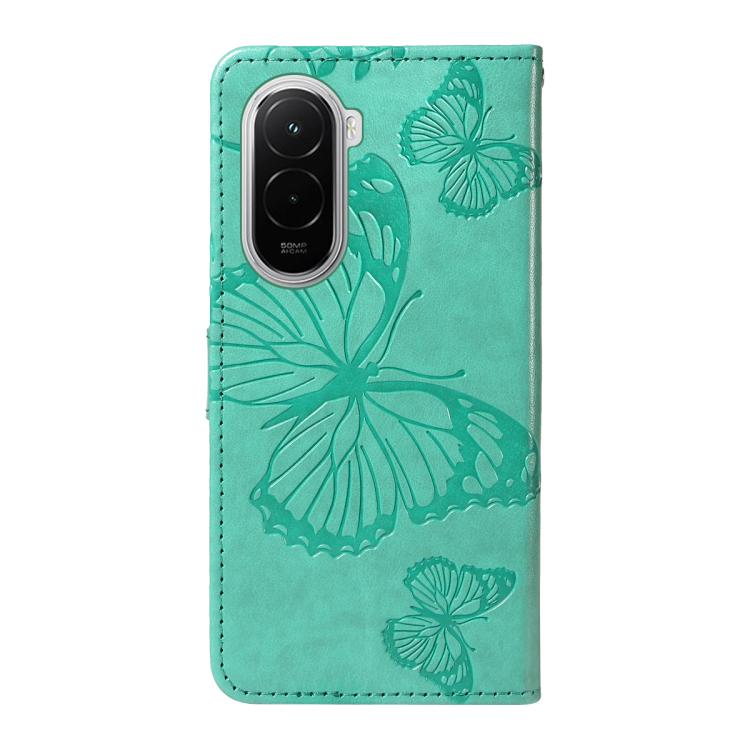 For Xiaomi Poco M7 4G 169mm 3D Butterfly Embossed Pattern Flip Leather Phone Case