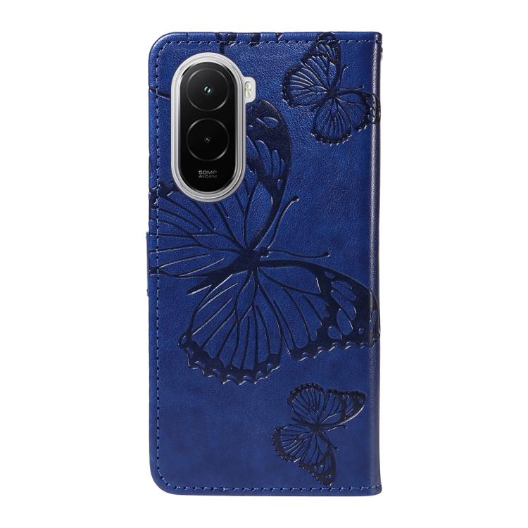 For Xiaomi Poco M7 4G 169mm 3D Butterfly Embossed Pattern Flip Leather Phone Case