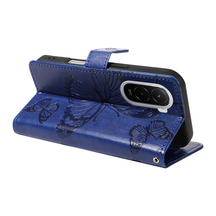 For Xiaomi Poco M7 4G 169mm 3D Butterfly Embossed Pattern Flip Leather Phone Case