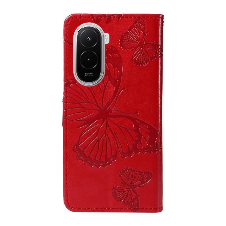 For Xiaomi Poco M7 4G 169mm 3D Butterfly Embossed Pattern Flip Leather Phone Case
