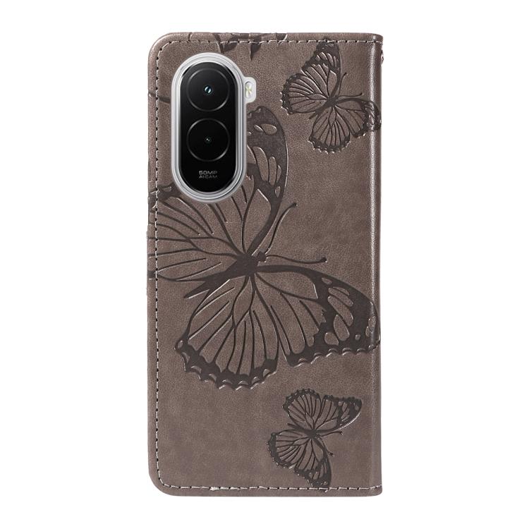 For Xiaomi Poco M7 4G 169mm 3D Butterfly Embossed Pattern Flip Leather Phone Case