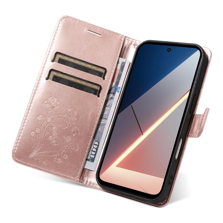 For Xiaomi Poco M7 4G 169mm 3D Butterfly Embossed Pattern Flip Leather Phone Case