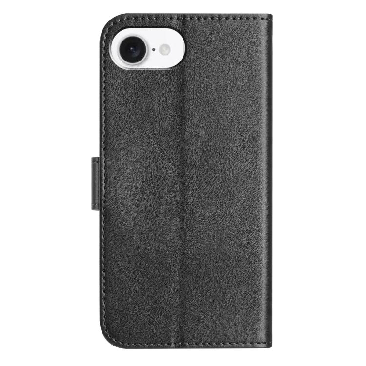 For iPhone 17e / 16e Dual-Folded S-shape Leather Phone Case