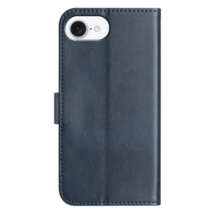 For iPhone 17e / 16e Dual-Folded S-shape Leather Phone Case