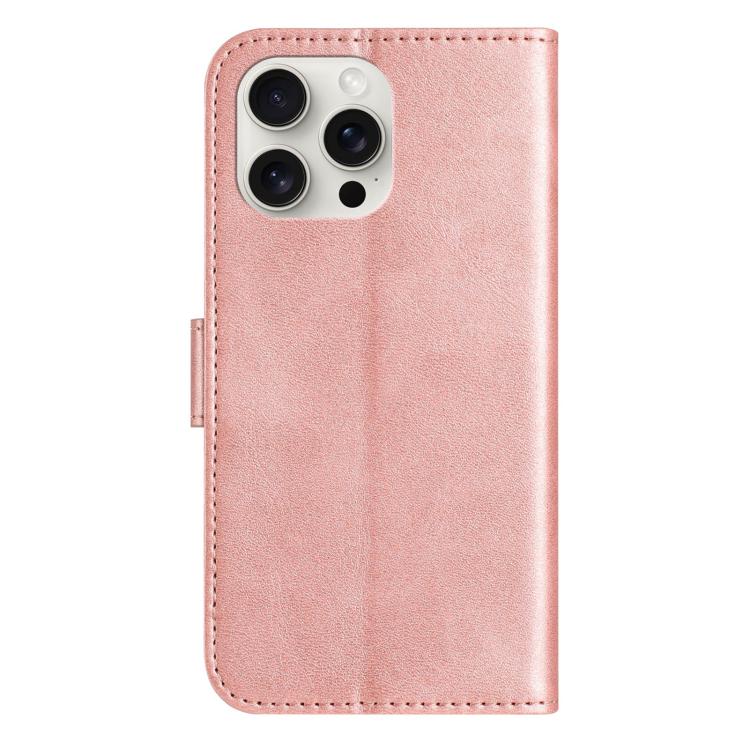 For iPhone 15 Pro Max Dual-Folded S-shape Leather Phone Case