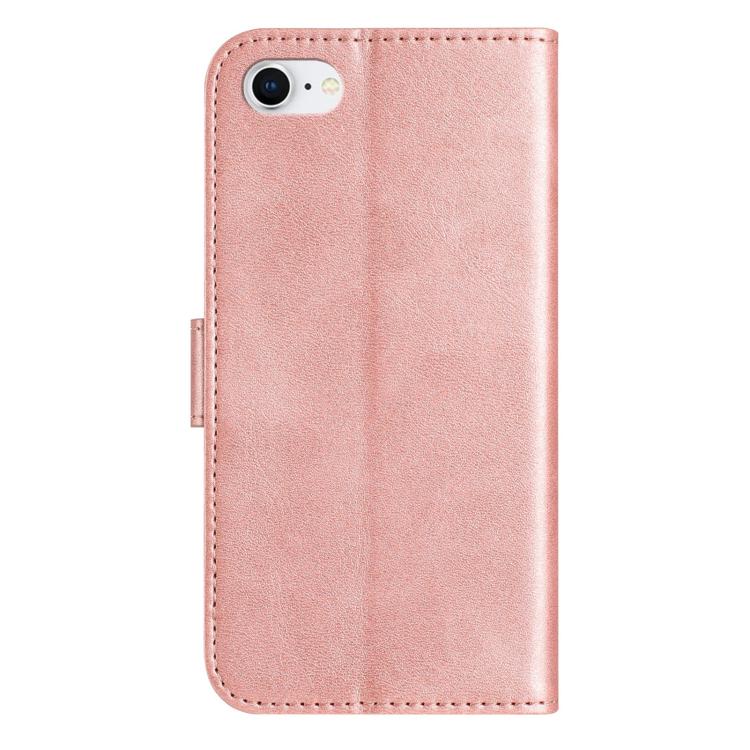 For iPhone 7 / 8 / SE 2022 Dual-Folded S-shape Leather Phone Case