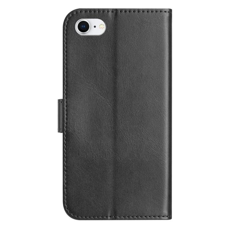 For iPhone 7 / 8 / SE 2022 Dual-Folded S-shape Leather Phone Case