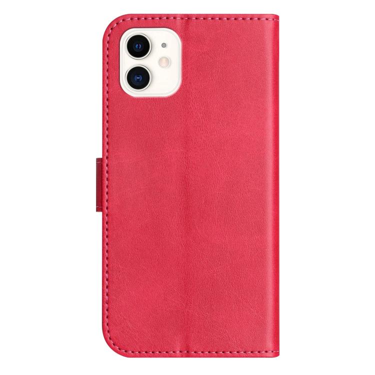 For iPhone 11 Dual-Folded S-shape Leather Phone Case