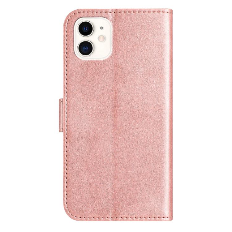 For iPhone 11 Dual-Folded S-shape Leather Phone Case