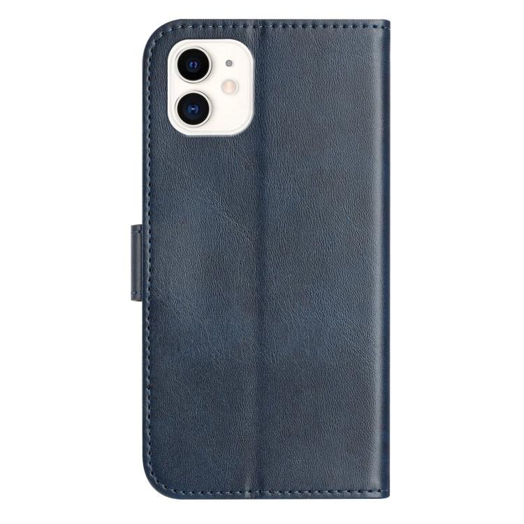 For iPhone 11 Dual-Folded S-shape Leather Phone Case