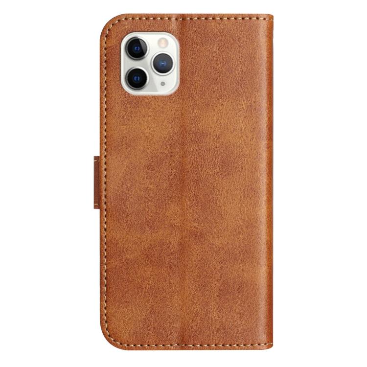 For iPhone 11 Pro Dual-Folded S-shape Leather Phone Case