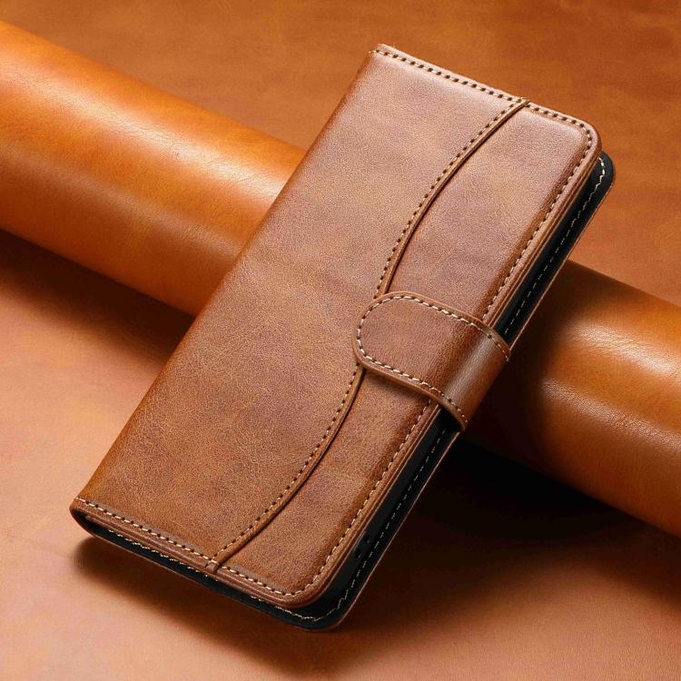 For iPhone 7 Plus / 8 Plus Dual-Folded S-shape Leather Phone Case