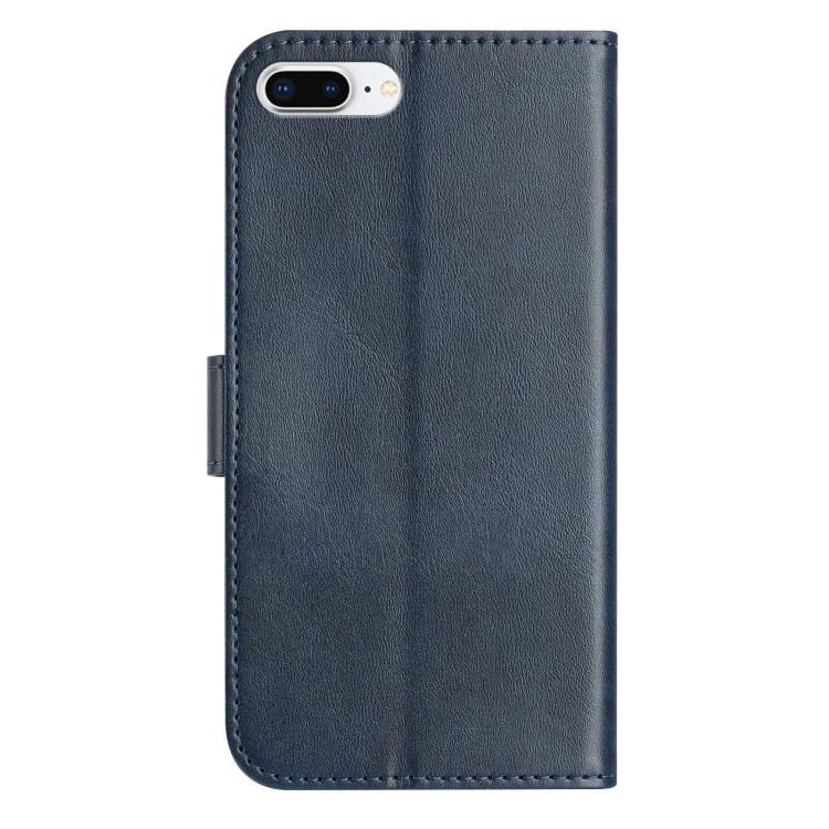 For iPhone 7 Plus / 8 Plus Dual-Folded S-shape Leather Phone Case