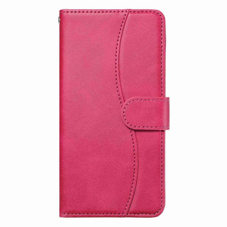 For iPhone 17 Dual-Folded S-shape Leather Phone Case