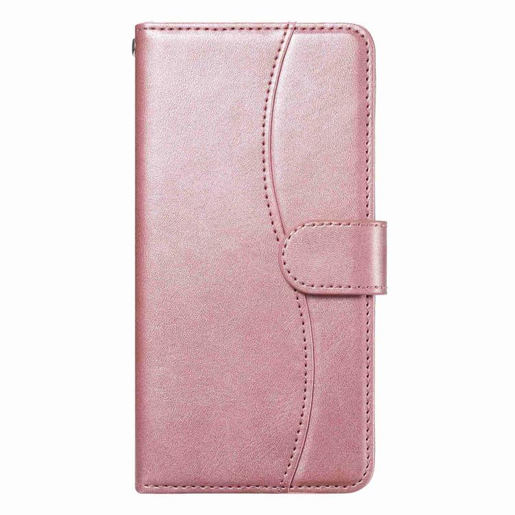 For iPhone 17 Dual-Folded S-shape Leather Phone Case