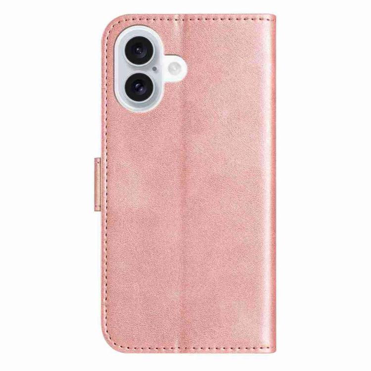 For iPhone 17 Dual-Folded S-shape Leather Phone Case