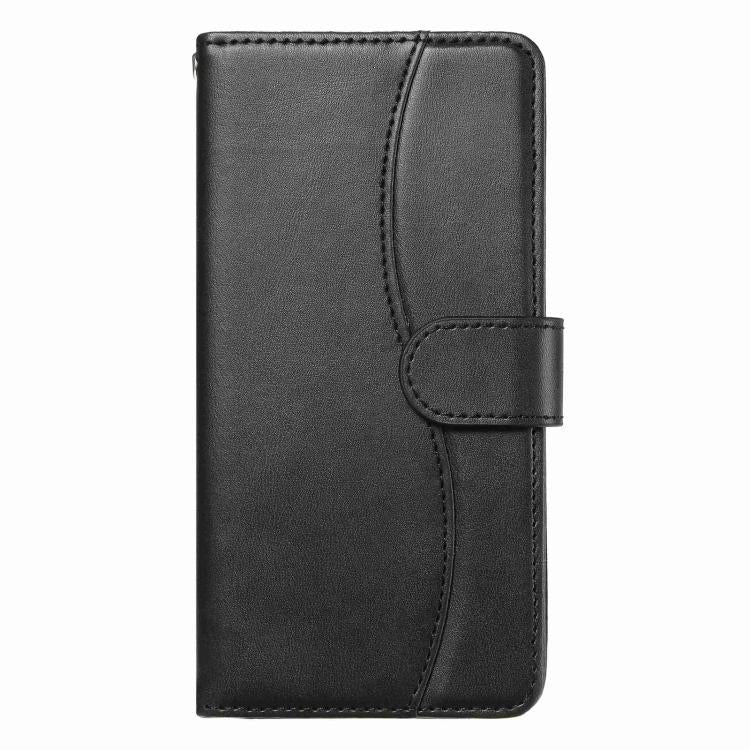 For iPhone 17 Dual-Folded S-shape Leather Phone Case