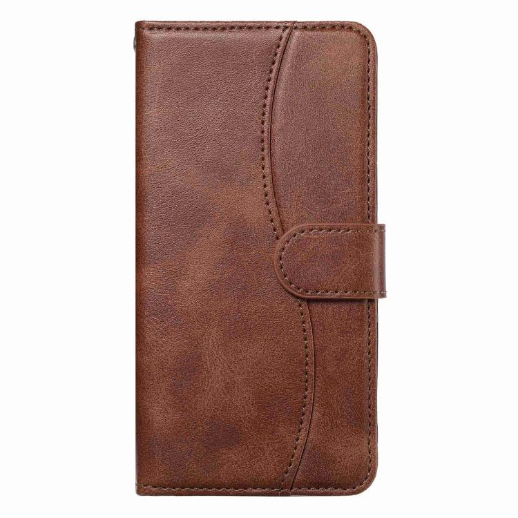 For iPhone 17 Dual-Folded S-shape Leather Phone Case