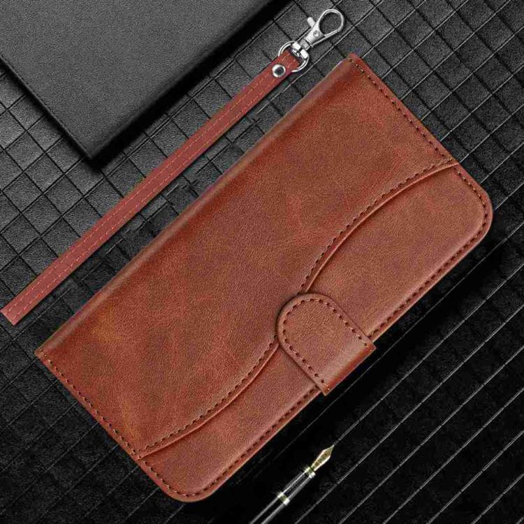 For iPhone 17 Dual-Folded S-shape Leather Phone Case