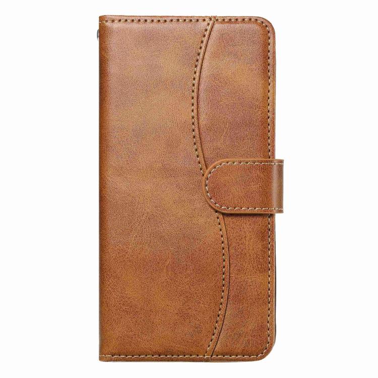 For iPhone 17 Dual-Folded S-shape Leather Phone Case