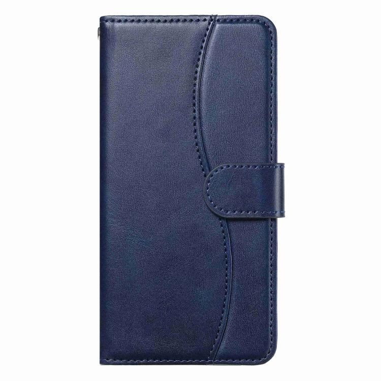 For iPhone 17 Dual-Folded S-shape Leather Phone Case