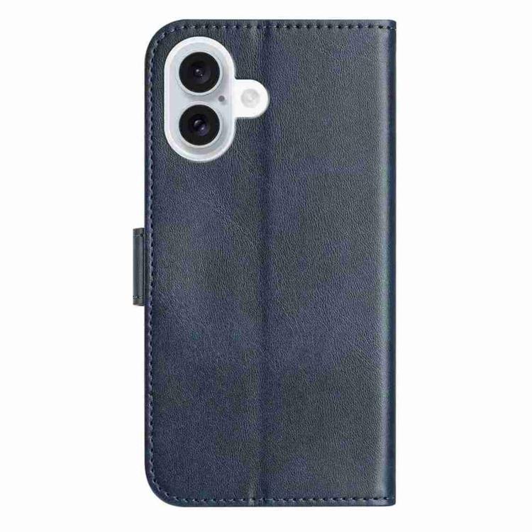 For iPhone 17 Dual-Folded S-shape Leather Phone Case