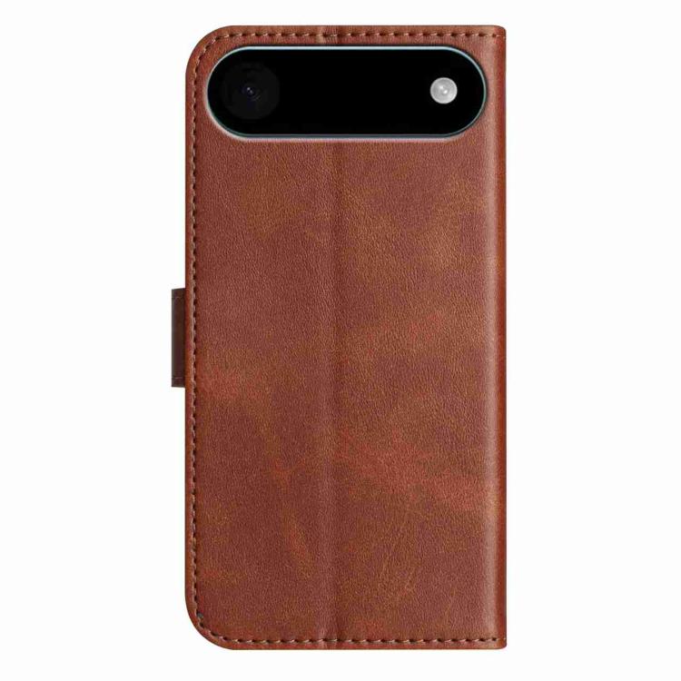 For iPhone Air Dual-Folded S-shape Leather Phone Case