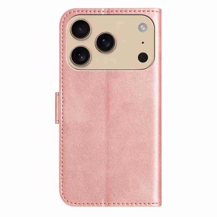 For iPhone 17 Pro Max Dual-Folded S-shape Leather Phone Case