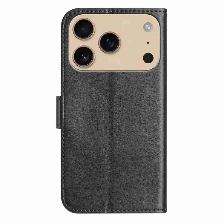 For iPhone 17 Pro Max Dual-Folded S-shape Leather Phone Case