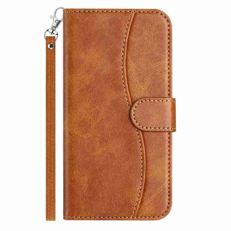 For iPhone 17 Pro Max Dual-Folded S-shape Leather Phone Case