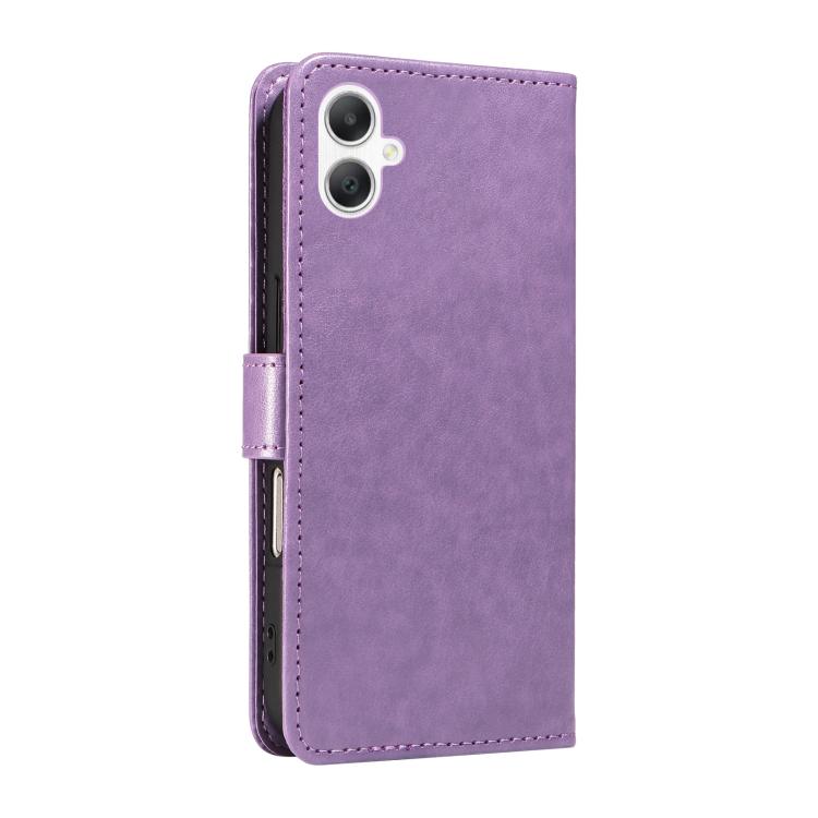 For Samsung Galaxy A07 5G Cat and Bee Embossed Flip Leather Phone Case