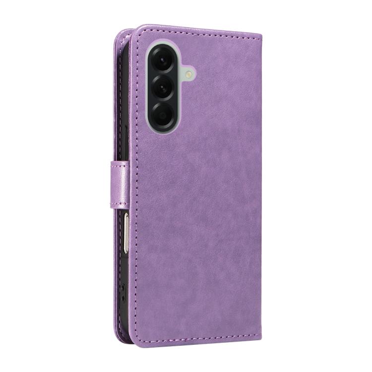 For Samsung Galaxy A57 5G Cat and Bee Embossed Flip Leather Phone Case