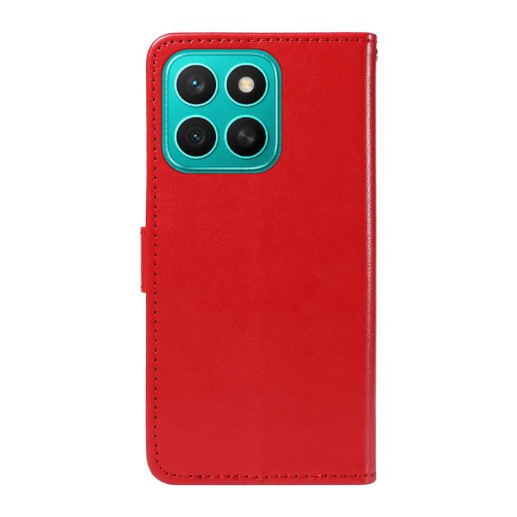 For Honor X8c 4G Global Cat and Bee Embossed Flip Leather Phone Case