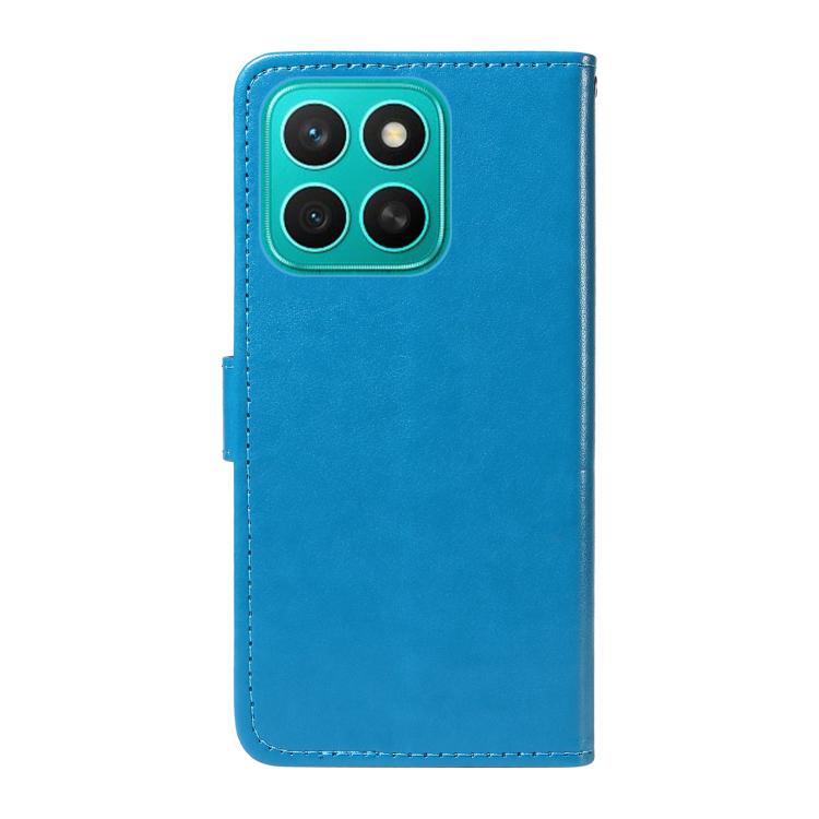 For Honor X8c 4G Global Cat and Bee Embossed Flip Leather Phone Case