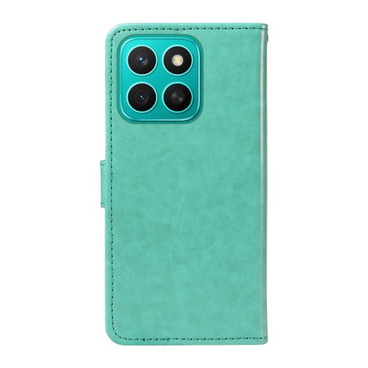 For Honor X8c 4G Global Cat and Bee Embossed Flip Leather Phone Case