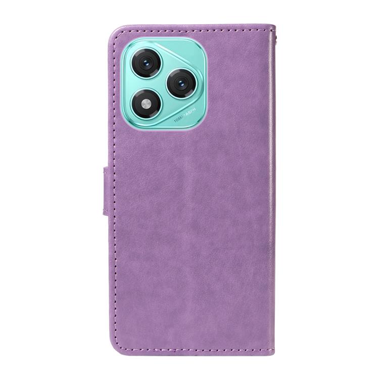 For Honor 400 Lite Global Cat and Bee Embossed Flip Leather Phone Case
