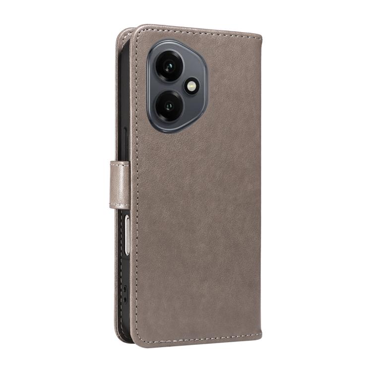 For Honor 400 Global 156.5mm Cat and Bee Embossed Flip Leather Phone Case