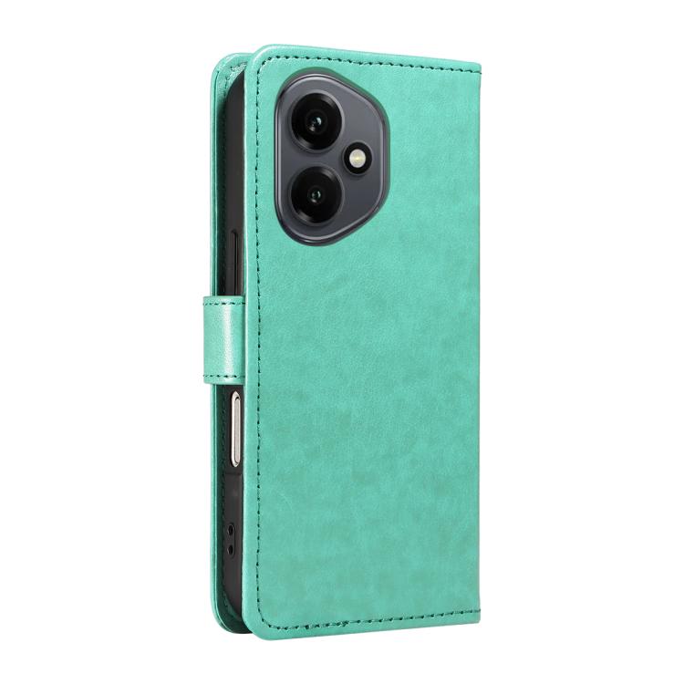 For Honor 400 Global 156.5mm Cat and Bee Embossed Flip Leather Phone Case