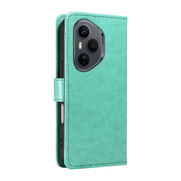 For Honor 400 Pro Global 160.8mm Cat and Bee Embossed Flip Leather Phone Case