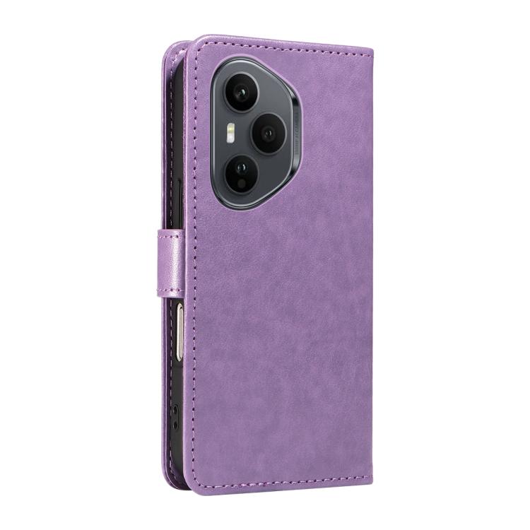 For Honor 400 Pro Global 160.8mm Cat and Bee Embossed Flip Leather Phone Case