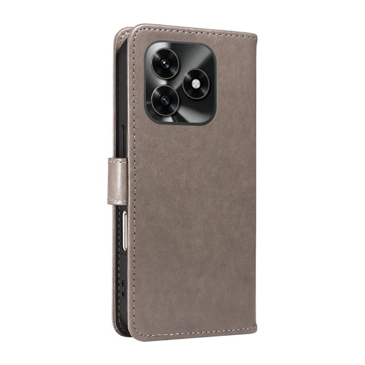 For Honor X5c Plus Cat and Bee Embossed Flip Leather Phone Case