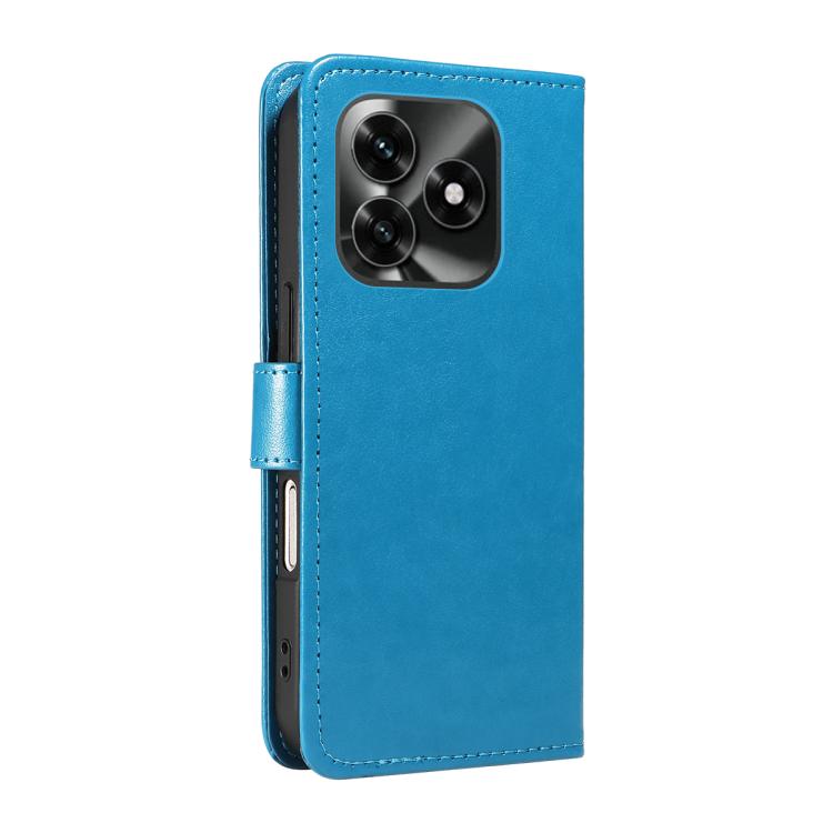 For Honor X5c Plus Cat and Bee Embossed Flip Leather Phone Case