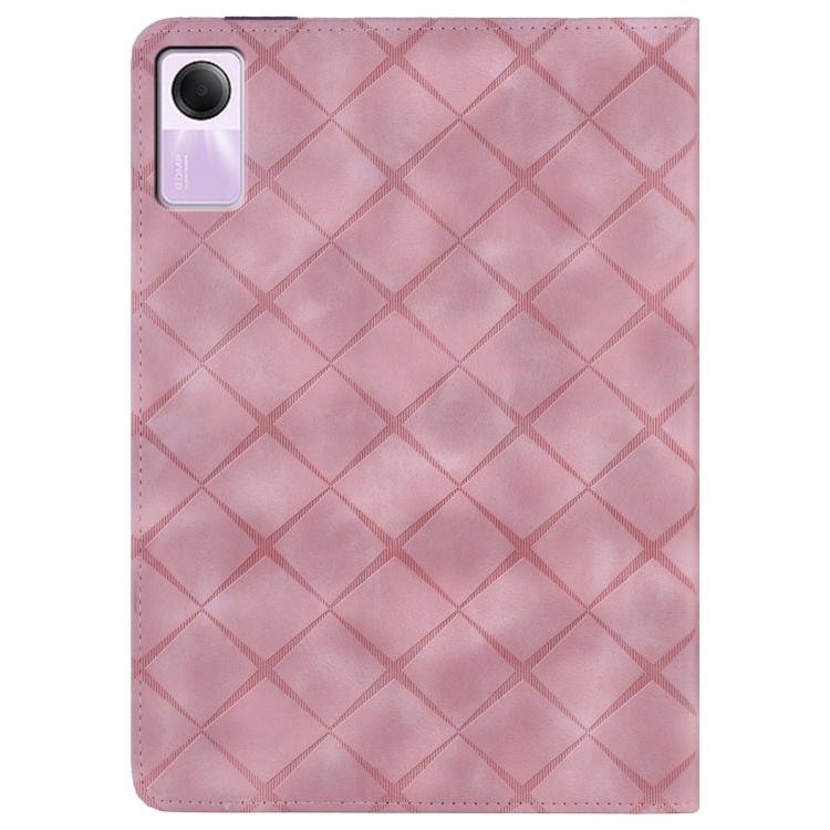 For Xiaomi Redmi Pad SE 11 2023 Rhombus Embossed Leather Smart Tablet Case