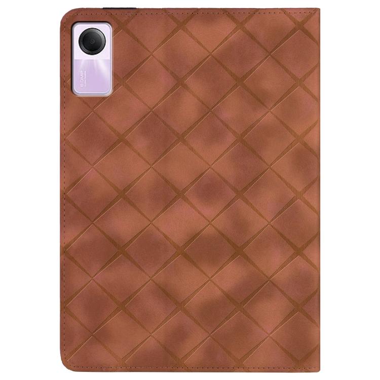 For Xiaomi Redmi Pad SE 11 2023 Rhombus Embossed Leather Smart Tablet Case