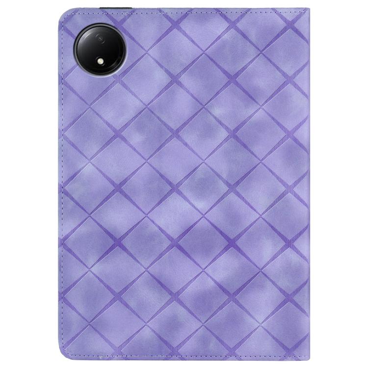 For Xiaomi Redmi Pad SE 8.7 Rhombus Embossed Leather Smart Tablet Case