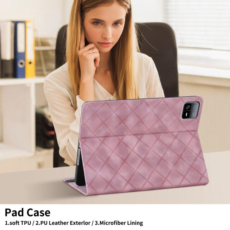For Xiaomi Pad 6 / 6 Pro Rhombus Embossing Leather Tablet Case