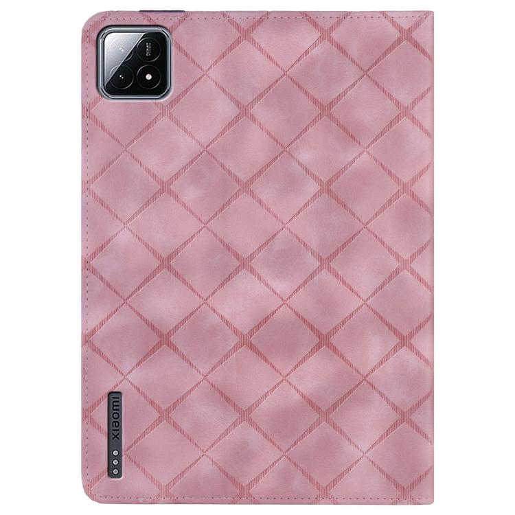 For Xiaomi Pad 6S Pro 12.4 Rhombus Embossing Leather Tablet Case