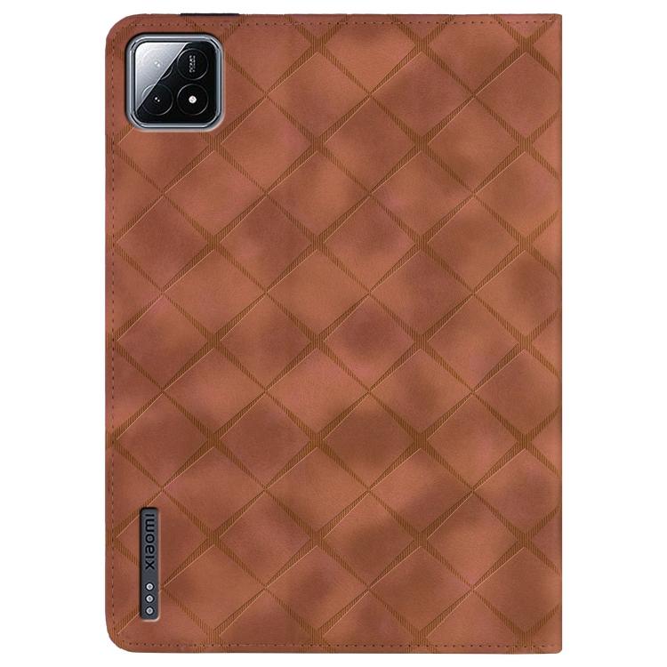 For Xiaomi Pad 6S Pro 12.4 Rhombus Embossing Leather Tablet Case