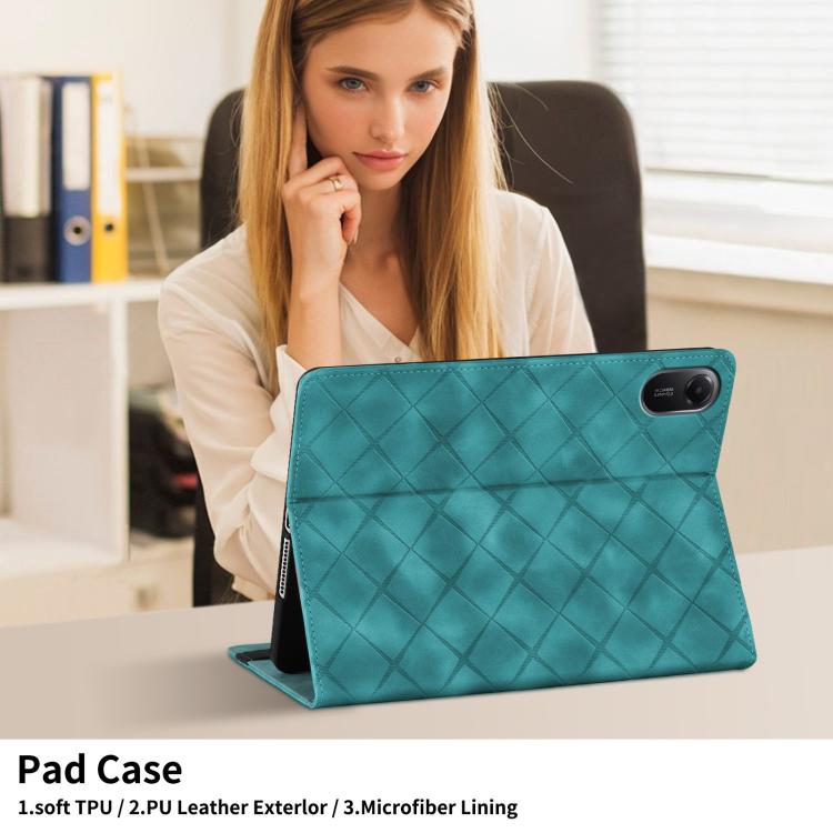 For Xiaomi Redmi Pad 2 Rhombus Embossing Leather Tablet Case