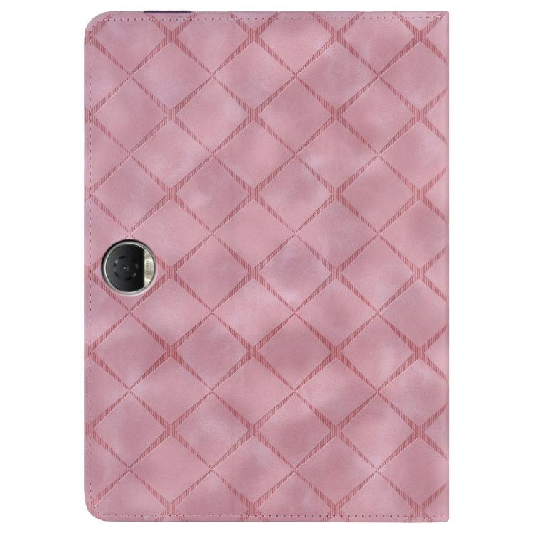 For Honor Pad 9 12.1 2023 Rhombus Embossing Leather Tablet Case